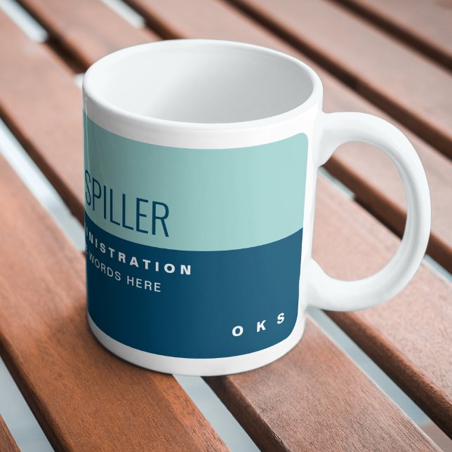 Professional 2-Tone Blue Stylish Modern Coffee Mug (Creator Uploaded)