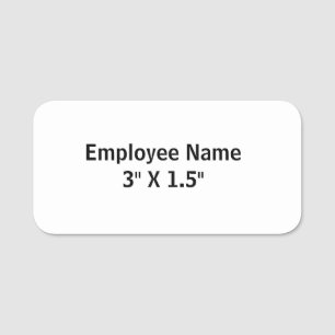 Professional 3" X 1.5" Dry Erase Classic Pin Name Tag
