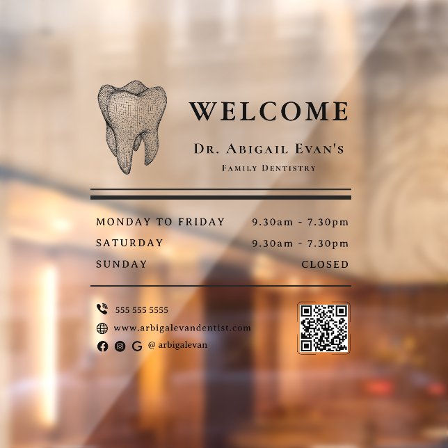 Professional 3D Tooth Icon Dentist Opening Hours (Sheet 2)