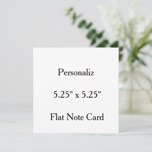 Professional 5.25" x 5.25" Square Standard. Flat Card