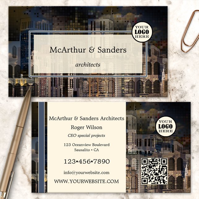 Professional Abstract Urban Design Architect Business Card (Creator Uploaded)