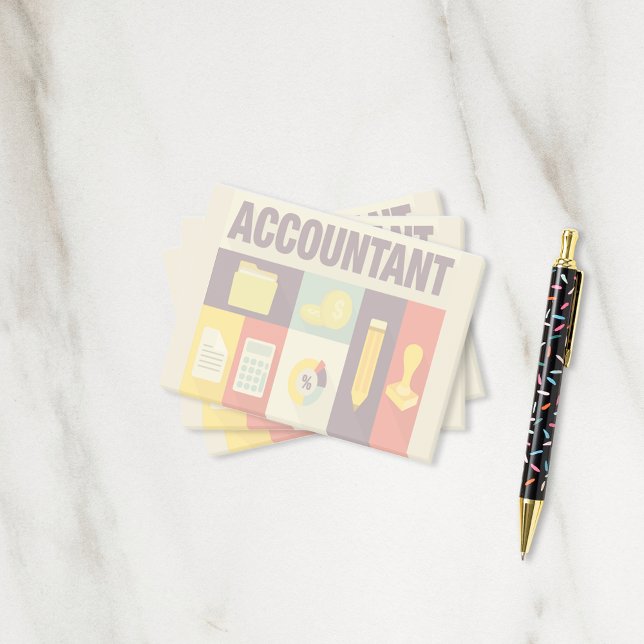 Professional Accountant Iconic Design Post-it Notes (Creator Uploaded)