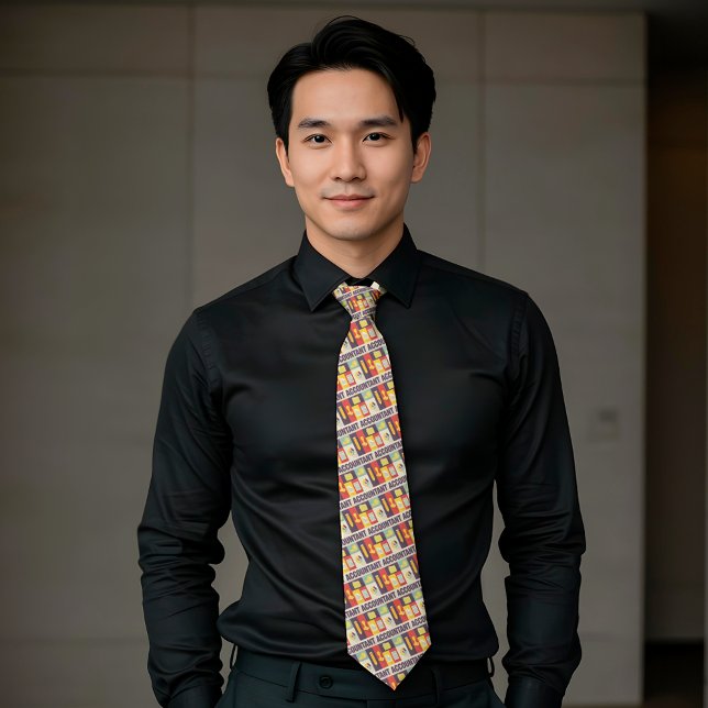 Professional Accountant Iconic Small Design Tie (Creator Uploaded)