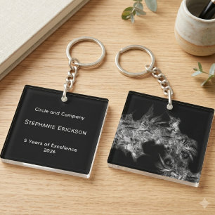 Professional Achievement Abstract Smoke Award Key Ring