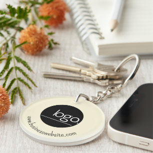 PROFESSIONAL ADD OWN LOGO CREAM BUSINESS MERCH KEY RING