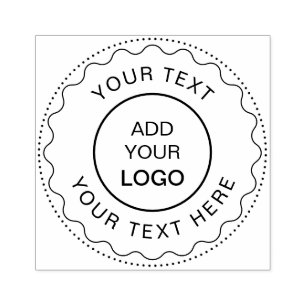 Professional Add Your Logo Customised Curved Rubb Rubber Stamp