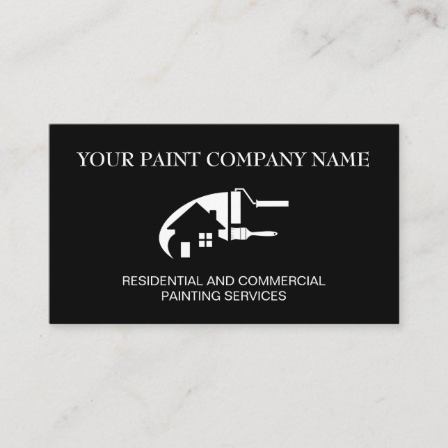 Professional Add Your Name House Painter Business Card (Front)