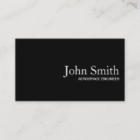 Professional Aerospace Engineer Plain Black
