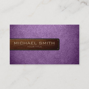 Professional African violet Leather Look Business Card