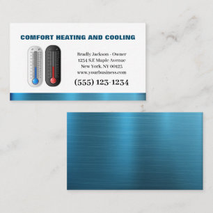 Professional Air Conditioning Heating Service Business Card