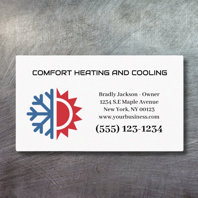 Professional Air Conditioning Heating Service Business Card (Creator Uploaded)