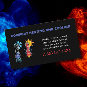 Professional Air Conditioning Heating Service Business Card
