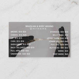 Professional and Chic for Brazilian & Body Waxing  Business Card