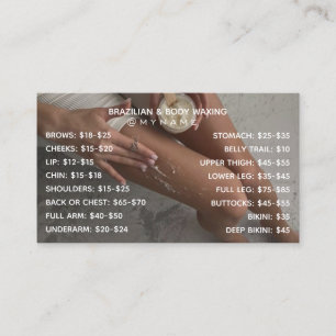 Professional and Chic for Brazilian & Body Waxing  Business Card