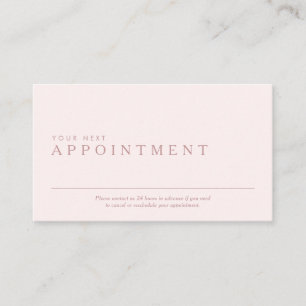 Professional and Minimal Appointment Card