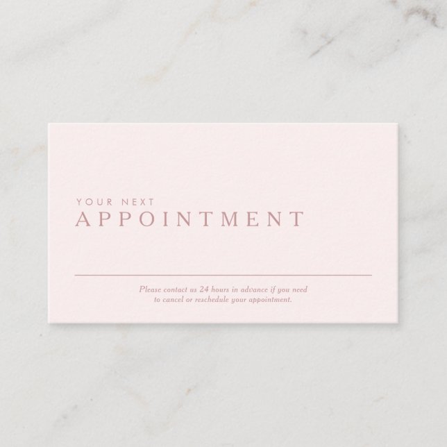 Professional and Minimal Appointment Card (Front)