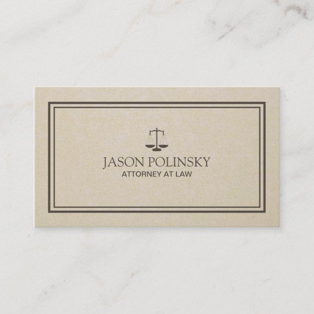 Professional and Modern Attorney Business Card (Front)