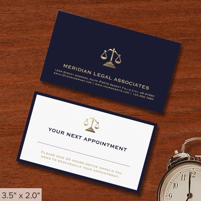 Professional Appointment Cards for Attorneys (Creator Uploaded)