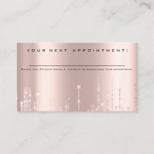 Professional Appointment Reminder Beauty Hair Salo Business Card