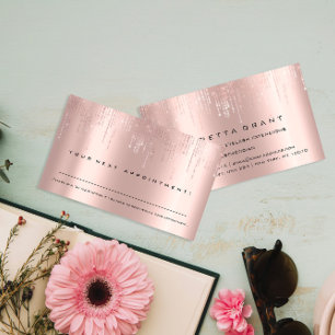 Professional Appointment Reminder Beauty Salon Business Card