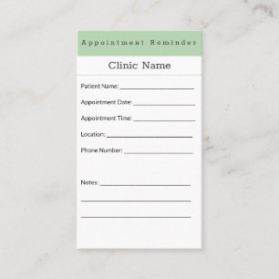 Professional Appointment Reminder – Minimal Design Card