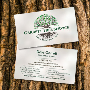 Professional Arborist Tree Service Business Card