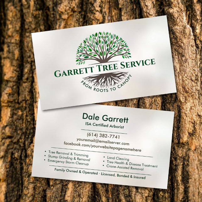Professional Arborist Tree Service  Business Card (Creator Uploaded)