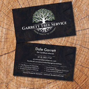 Professional Arborist Tree Service  Business Card