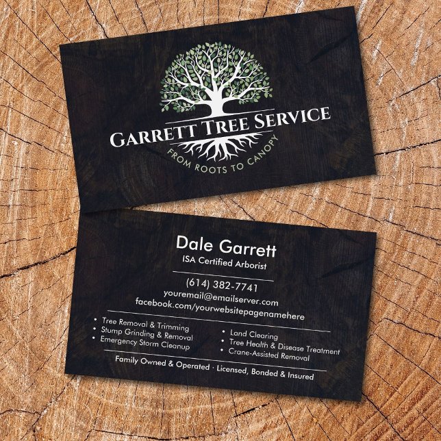 Professional Arborist Tree Service  Business Card (Creator Uploaded)