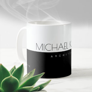 Professional (architect) half-black half-white coffee mug