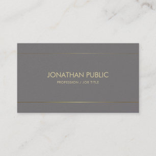 Professional Artistic Design Elegant Plain Luxury Business Card