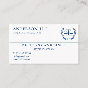 Professional Attorney at Law Black Scale Business Card