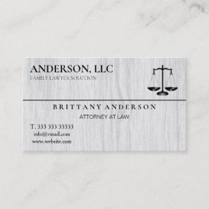 Professional Attorney at Law Black Scale Business Card