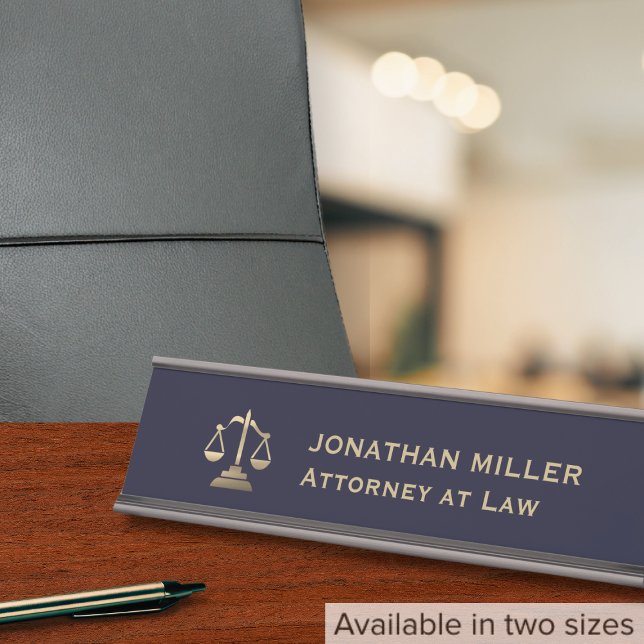 Professional Attorney at Law Desk Name Plate (Creator Uploaded)