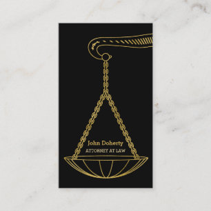 Professional Attorney at Law   Golden Business Card