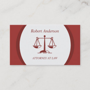 Professional Attorney at Law Scales of Justice Business Card