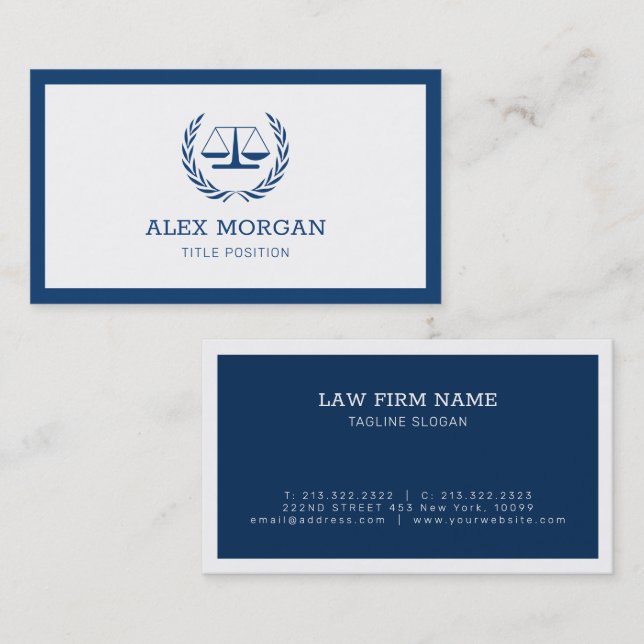 Professional Attorney Business Card (Front/Back)