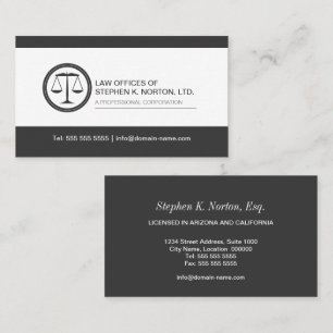 Professional Attorney Business Card