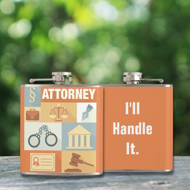 Professional Attorney Iconic Designed Hip Flask (Creator Uploaded)