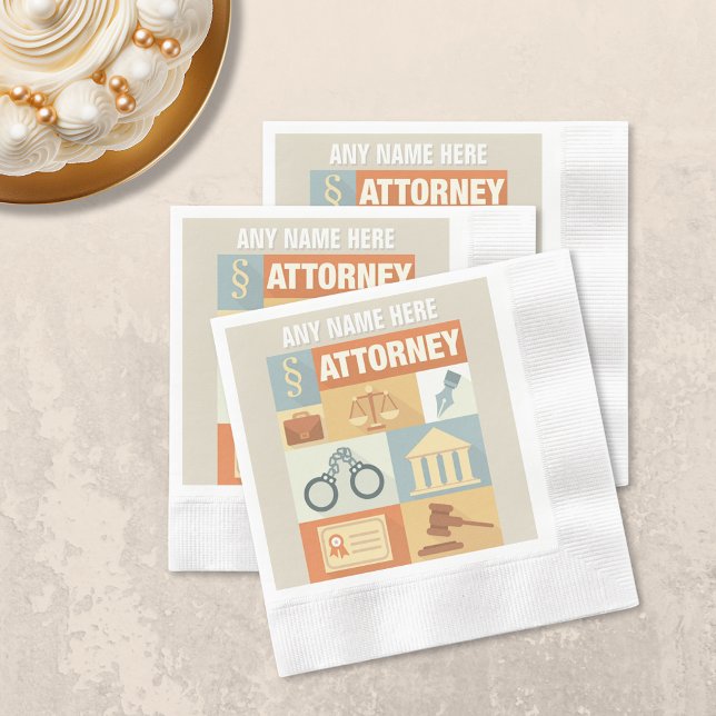 Professional Attorney Iconic Designed Napkin (Creator Uploaded)
