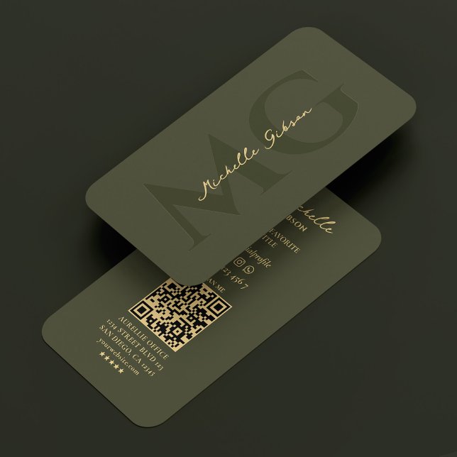 Professional Attorney Lawyer Army Green Modern Lux Business Card (Professional Attorney Lawyer Army Green Modern Lux Business Card
)