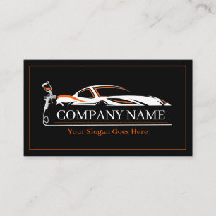 Professional Auto Body Paint Shop Automotive  Business Card