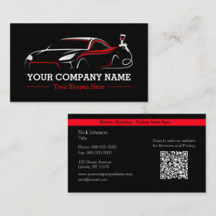 Professional Auto Body Paint Shop Automotive Business Card