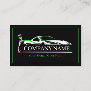 Professional Auto Body Paint Shop Automotive  Business Card