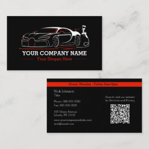 Professional Auto Body Paint Shop Automotive Business Card