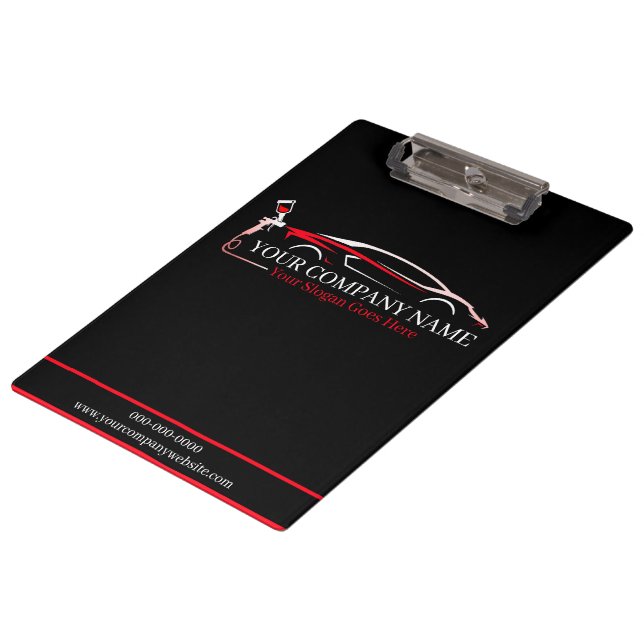 Professional Auto Body Paint Shop Automotive Clipboard (Angled)