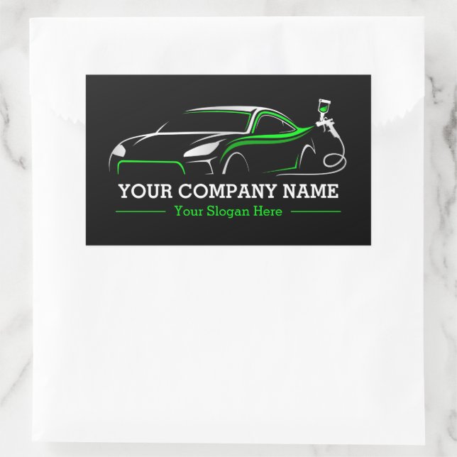 Professional Auto Body Paint Shop Automotive Label (Bag)