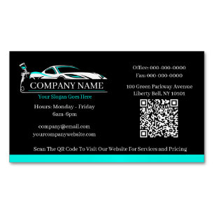 Professional Auto Body Paint Shop Automotive  Magnetic Business Card
