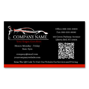 Professional Auto Body Paint Shop Automotive  Magnetic Business Card