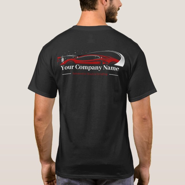 Professional Auto Detailing Car Wash Company T-Shirt (Back)